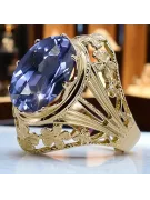 Anneau Alexandrite Or jaune 8 carats Vintage vrc031x-ax Art Deco Style soviétique russe URSS